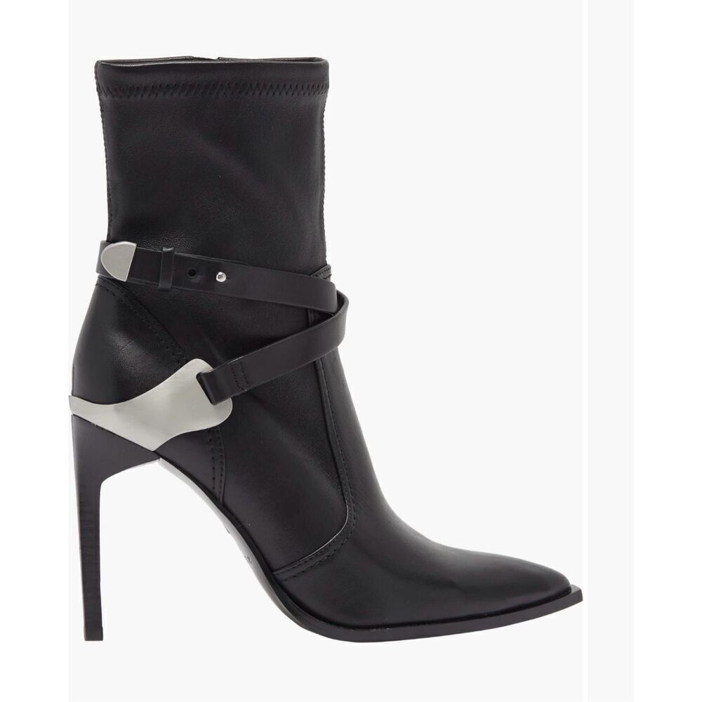 Reiss Hayworth Stiletto High Bootie Black Size 38/ 7.5 New With Box